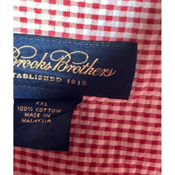 Brooks Brothers Long Sleeve Shirt Mens XXL Red Gingham Check Button Down Summer - Picture 8 of 13